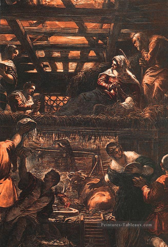 L’adoration des bergers italien Renaissance Tintoretto Peintures à l'huile